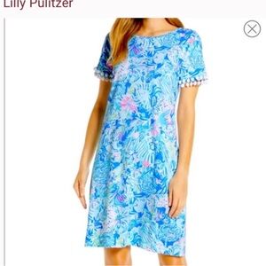 Lilly Pulitzer Lissie dress XL NWT Lion around coastal blue 108.00